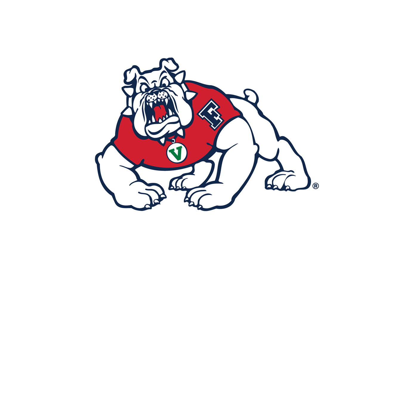 Fresno State Athletics Centennial Simplified 4-paw logo