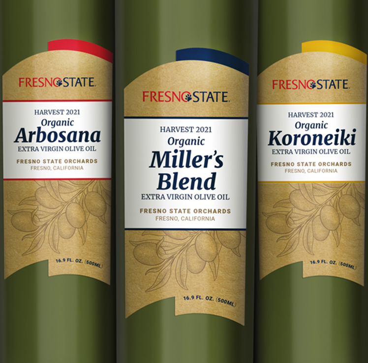 Fresno State Olive Oil Packaging
